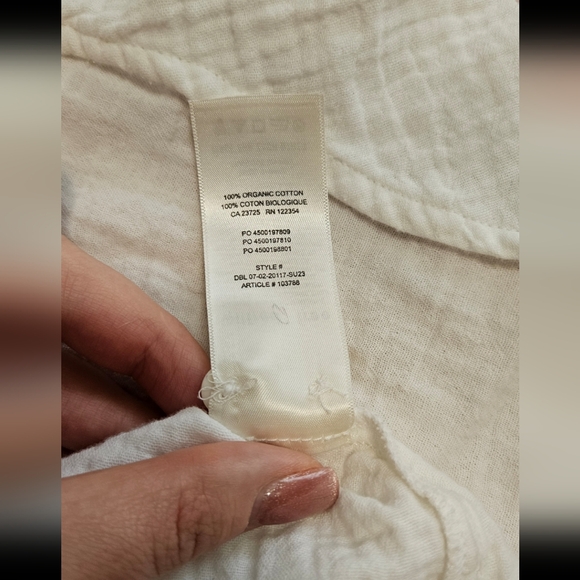 Aritzia Wilfred Free Cotton Shirt White Sz XL - Picture 7 of 8